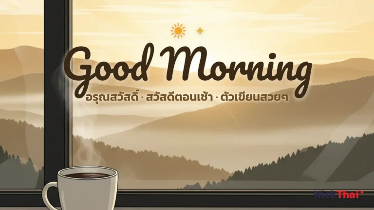 ฟอนต์ Good Morning สวยๆ — รวมตัวเขียนคำอวยพรยามเช้า คัดลอกได้