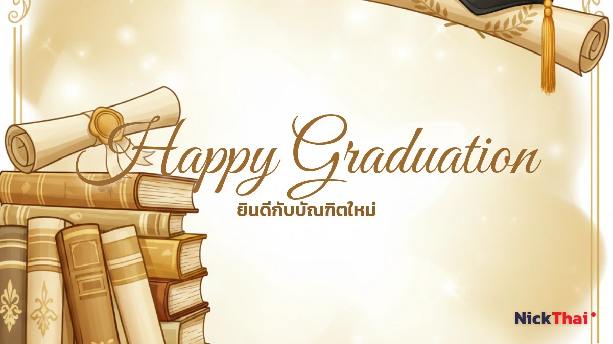 ฟอนต์ Happy Graduation ตัวเขียนคำอวยพรรับปริญญา หลายสไตล์