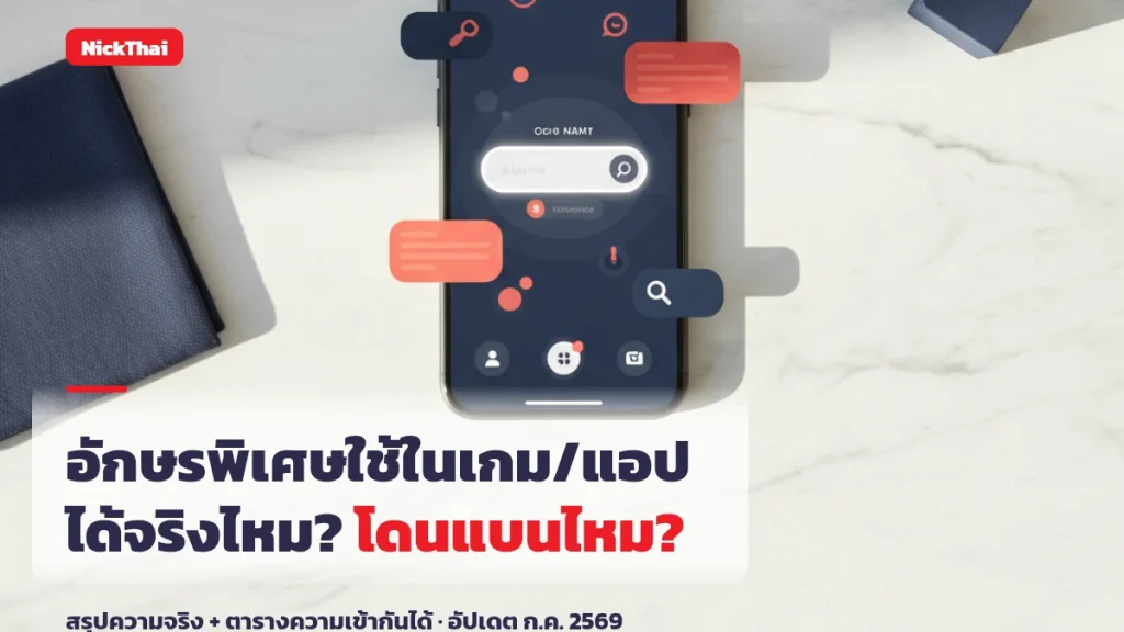 อักษรพิเศษใช้ในเกม/แอปได้จริงไหม โดนแบนไหม