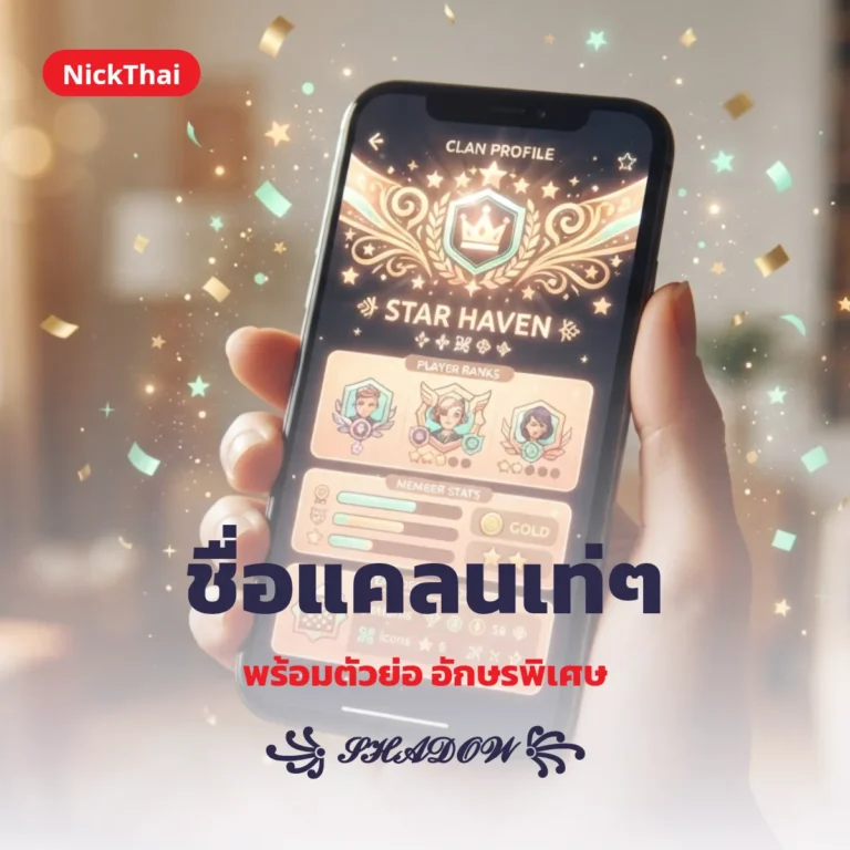 ชื่อแคลนเท่ๆ 50 แบบ ตัวย่อ อักษรพิเศษ คัดลอกฟรี | NickThai