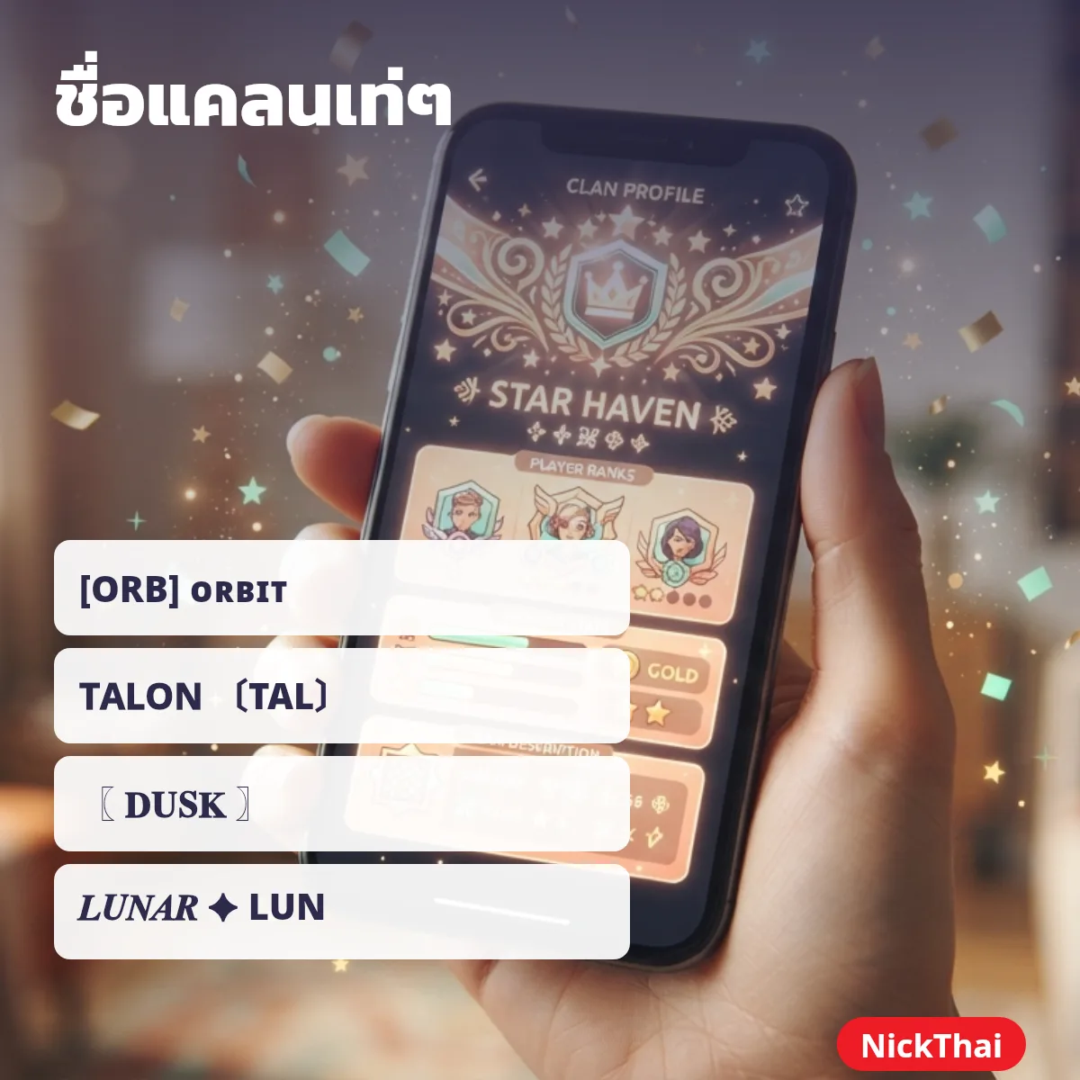 ตั้งชื่อแคลนเท่ๆ ภาษาอังกฤษ พร้อมตัวย่อ