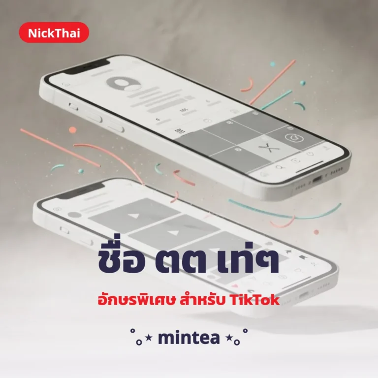 ชื่อ ตต เท่ๆ 48 แบบ อักษรพิเศษ TikTok คัดลอกฟรี 2026 | NickThai